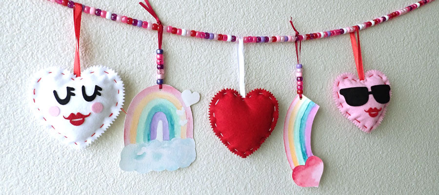 Valentine's Day Beaded Garland Decoration
