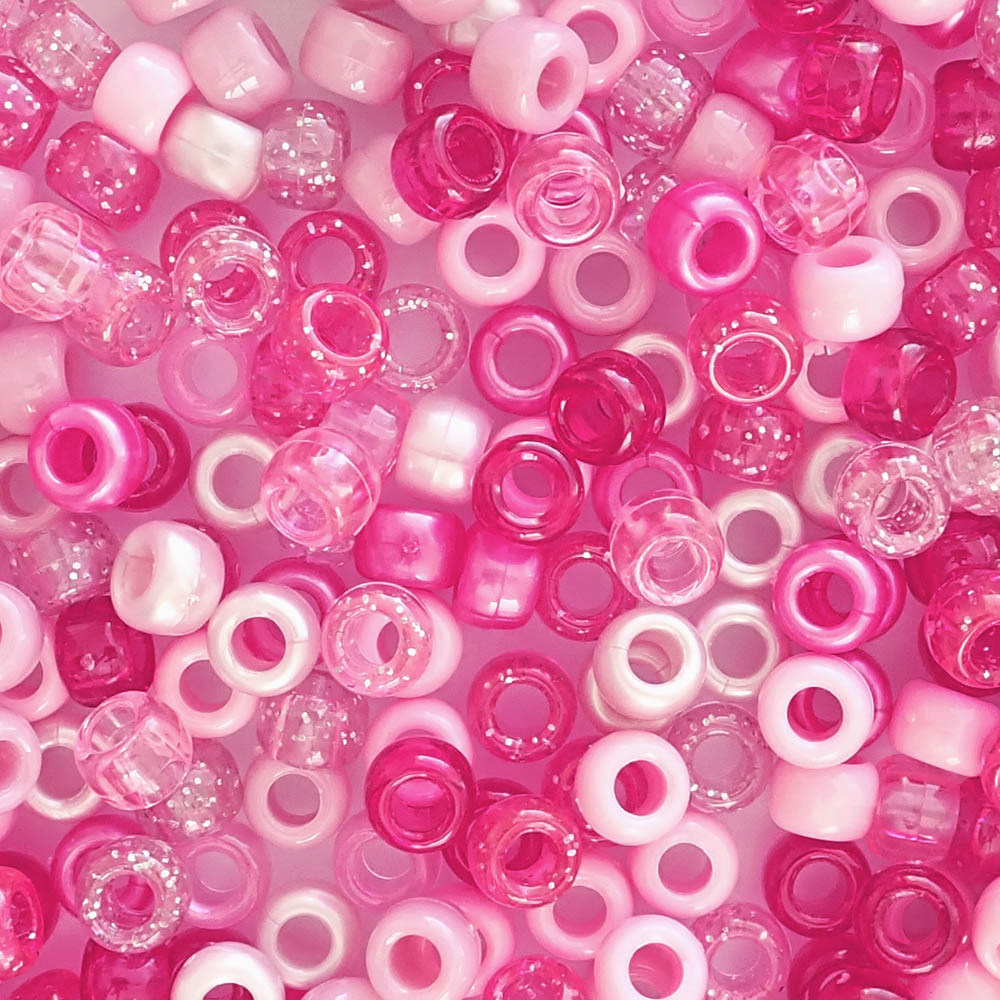 Pink & Magenta Pony Beads