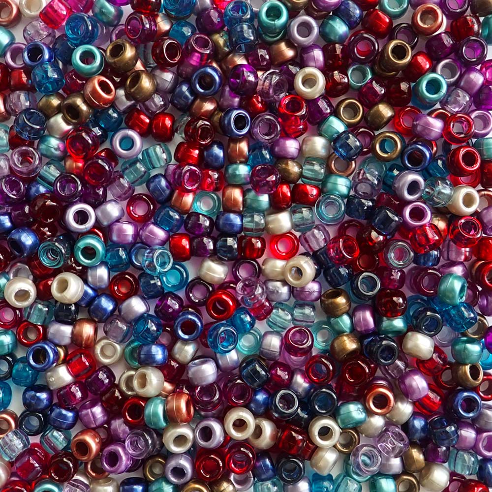 Pony Beads in Jewel Tones