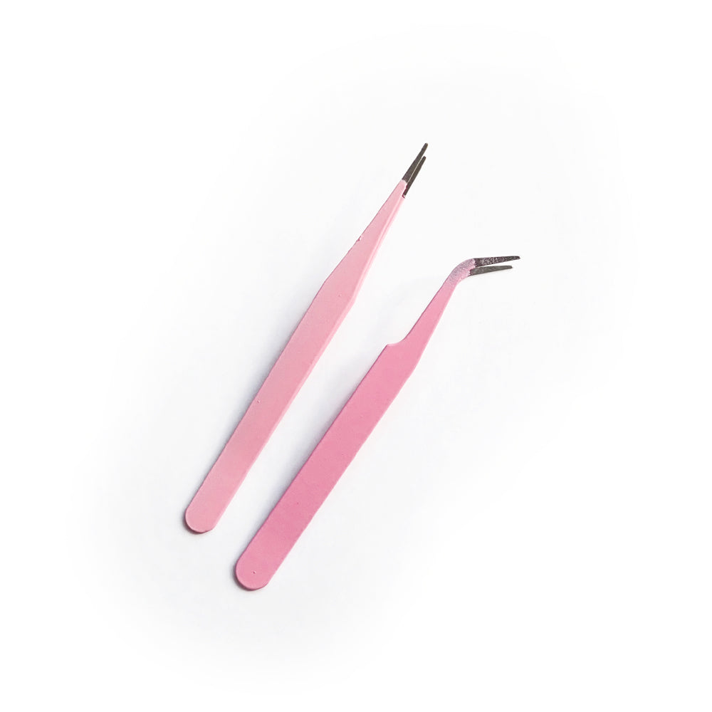 Pink Craft Tweezer Set, 2 pieces