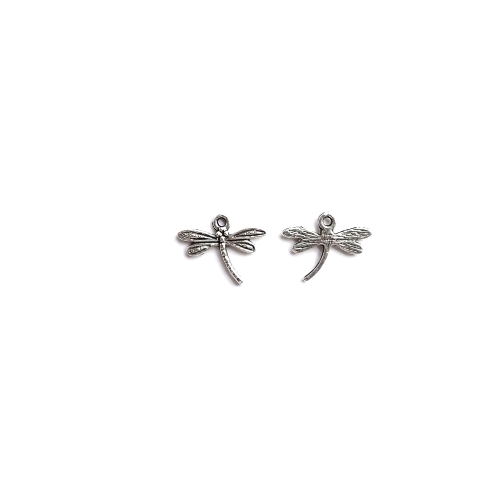 Small Dragonfly Metal Charms, Silver Color, about 8 charms, for jewelry making & crafts