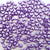 Heart Plastic Pony Beads, 13mm, Light Purple Pearl, 125 beads