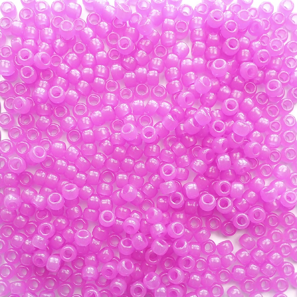 Light Purple Glow Pony Beads