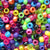 Party Mix Plastic Pony Beads 6 x 9mm, about 150 beads