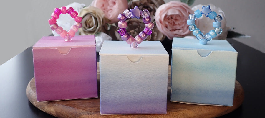 DIY Mini Gift Boxes w/ Pony Bead Handles
