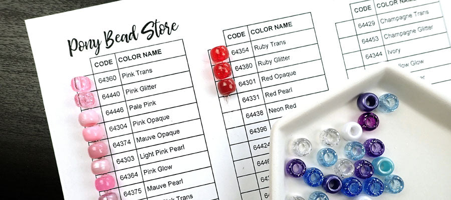 DIY Pony Bead Color Chart [Free Download]