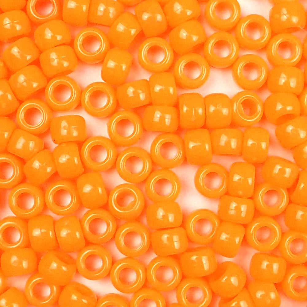 Orange, Peach &amp; Coral Pony Beads