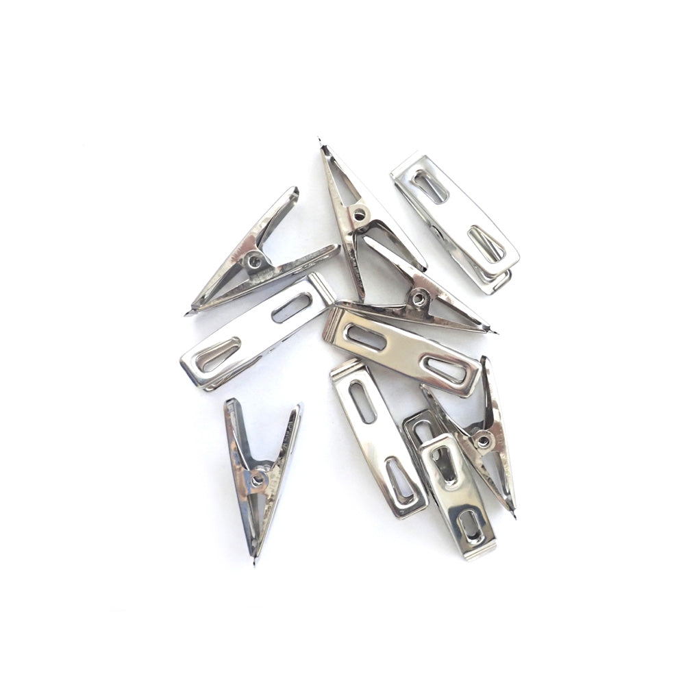 Stainless Steel Craft Clips, 10 pieces