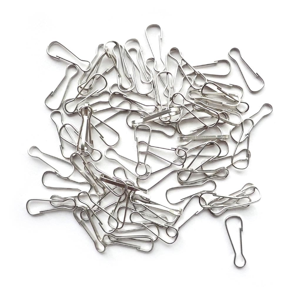 Metal Lanyard Hooks, 23mm (1&quot;), 72 pieces