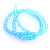 Glass Faceted Bicone Beads, 4mm, Light Turquoise Transparent, about 85 beads