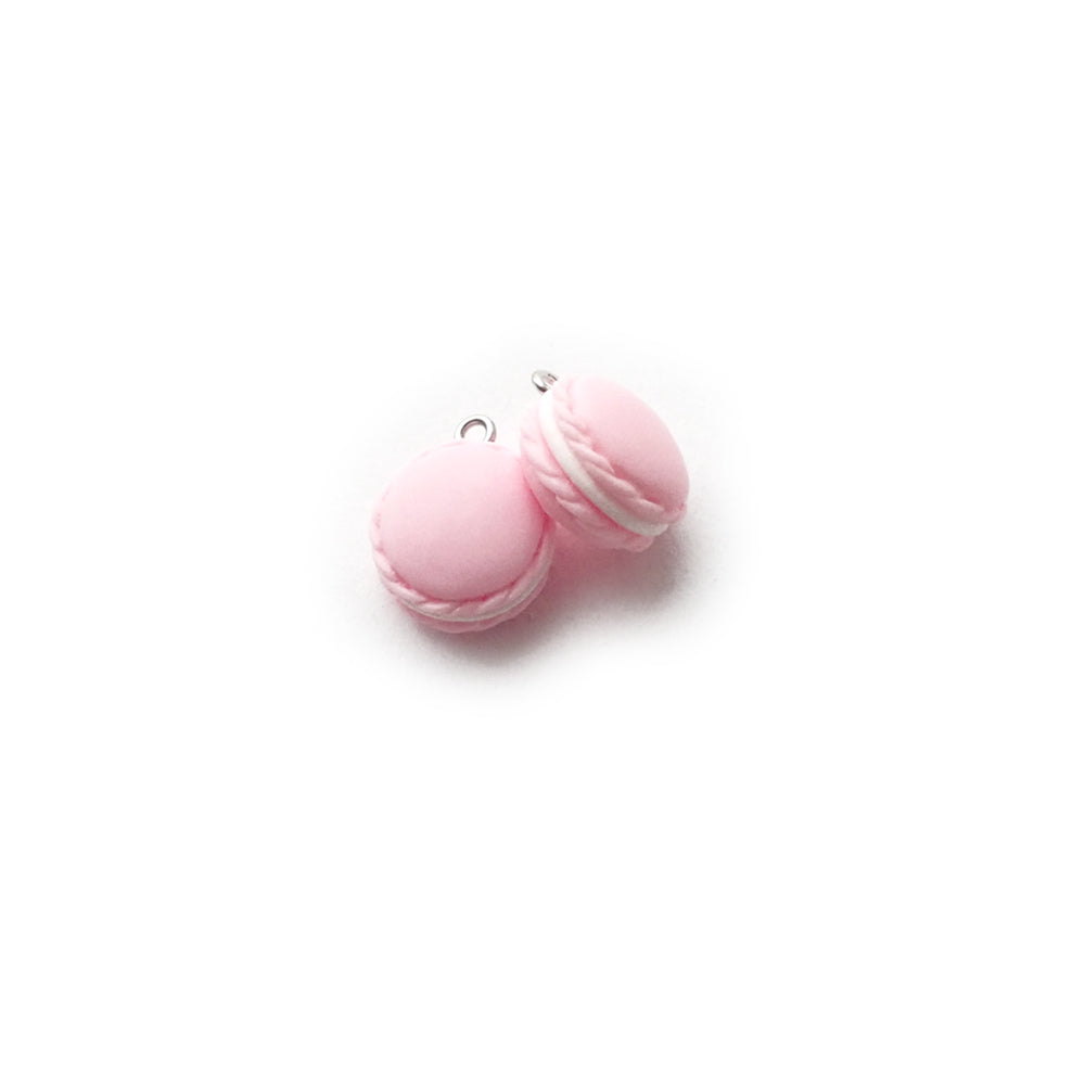 Light Pink Plastic Macaron Charms, 5 Charms