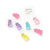 Teddy Bear Resin Charms, Transparent, Random Colors, about 8 charms