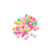 Bright Pastel Heart Beads, Plastic, Random Colors, 7x8mm, about 50 beads