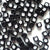 7mm Black Cube Plastic Beads w/ White Hashtags, about 100 beads