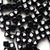 7mm Black Cube Plastic Beads Hearts & Hashtags Random Mix, about 100 beads