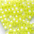 7mm Yellow Plastic Cube Beads w/ Hearts & Hashtags Random Mix, about 100 beads