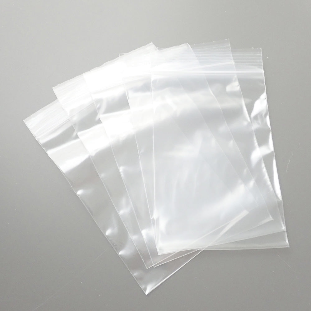 Plastic Transparent Zip Bags 2 mil, Pack of 100, 4x6&quot;