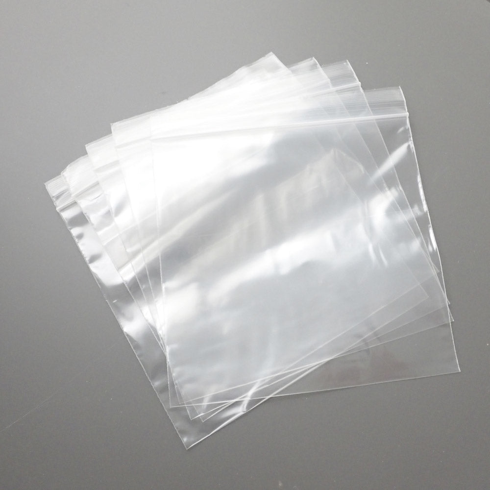 Plastic Transparent Zip Bags 2 mil, Pack of 100, 6x6&quot;