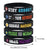 Retro Groovy Inspirational Silicone Friendship Bracelets for Concerts, Festivals, Events, 5 Pack