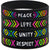 PLUR Rave Kandi Silicone Friendship Bracelets for Concerts, Festivals, Events, 4 Pack