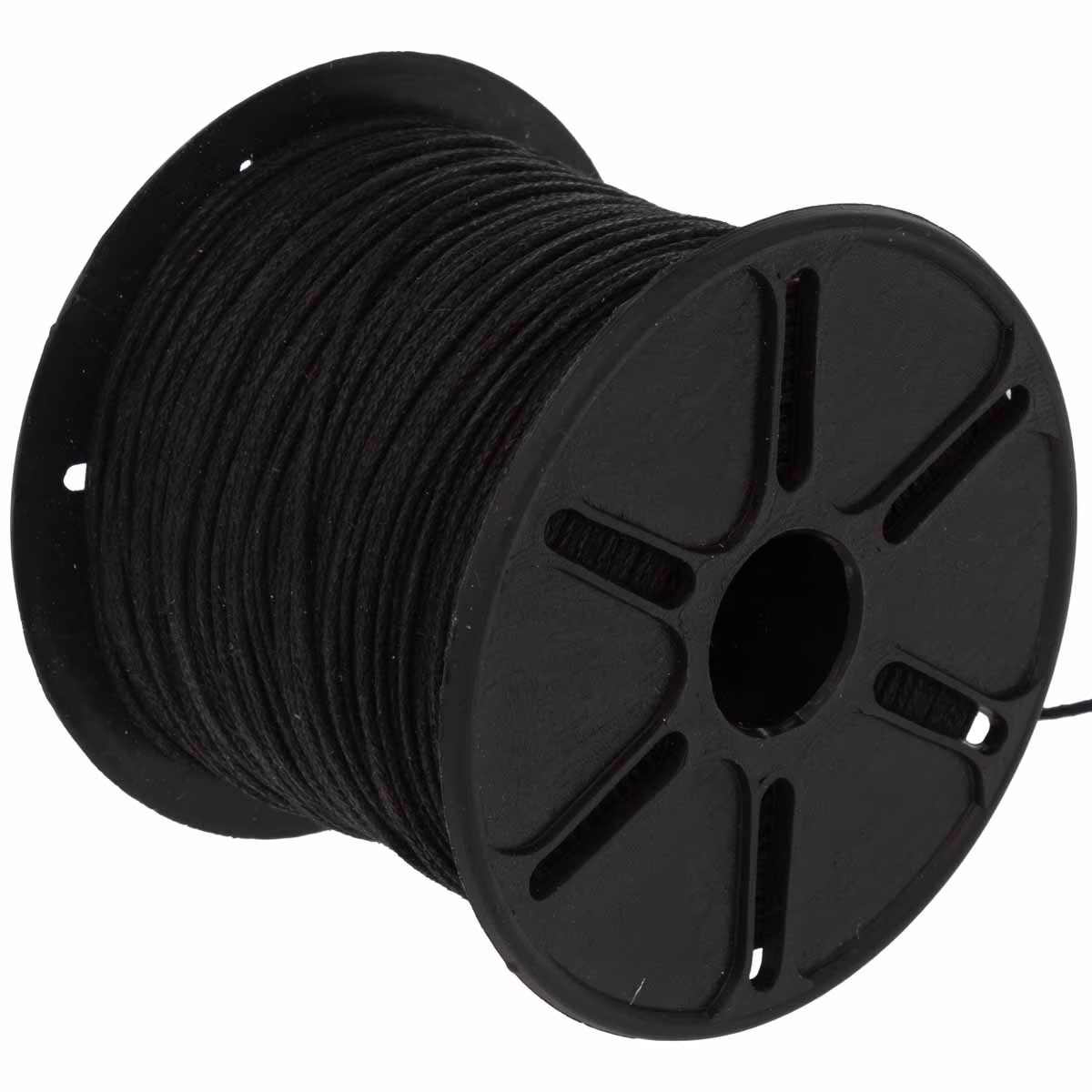 Black Waxed Cotton Cord, 1mm, 100 meters