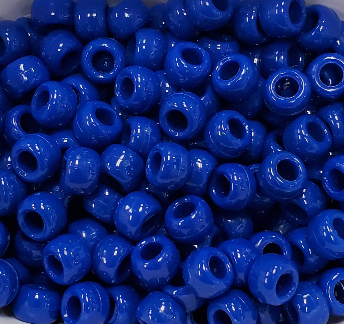 Lapis Blue Plastic Pony Beads 6 x 9mm, 500 beads