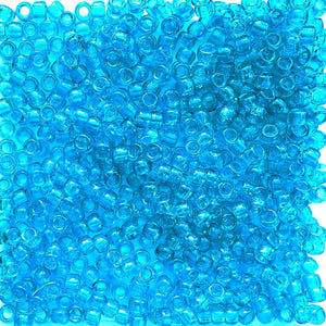 transparent turquoise 6 x 9mm plastic pony beads