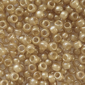 Light Golden Bronze Pearl Plastic Pony Beads 6 x 9mm, 150 beads