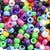Classic Opaque Mix Plastic Pony Beads 6 x 9mm, 500 beads