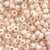 Light Peachy Cream Marbled Plastic Pony Beads 6 x 9mm, 150 beads