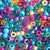 Peacock Mix Plastic Pony Beads 6 x 9mm, 500 beads