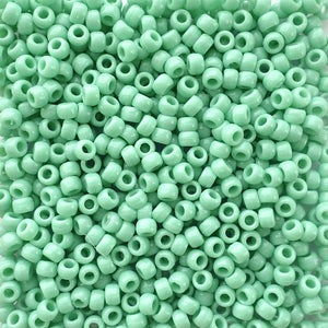 Light Sage Green Plastic Pony Beads 6 x 9mm, 500 beads