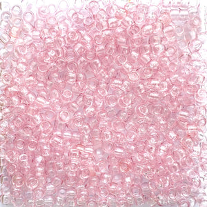 Light Coral Transparent Plastic Pony Beads 6 x 9mm, 500 beads