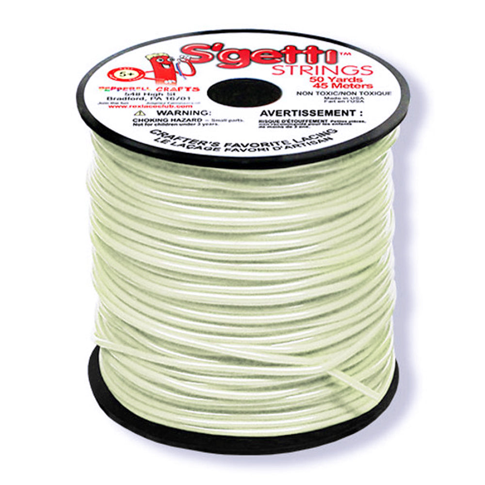 S&#39;getti Plastic Cord (non-stretch), Nite Glow, 1.8mm Thick, 50 yards (150 ft)