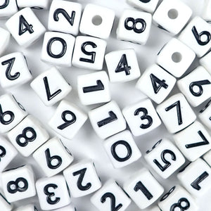 vertical hole cube number beads