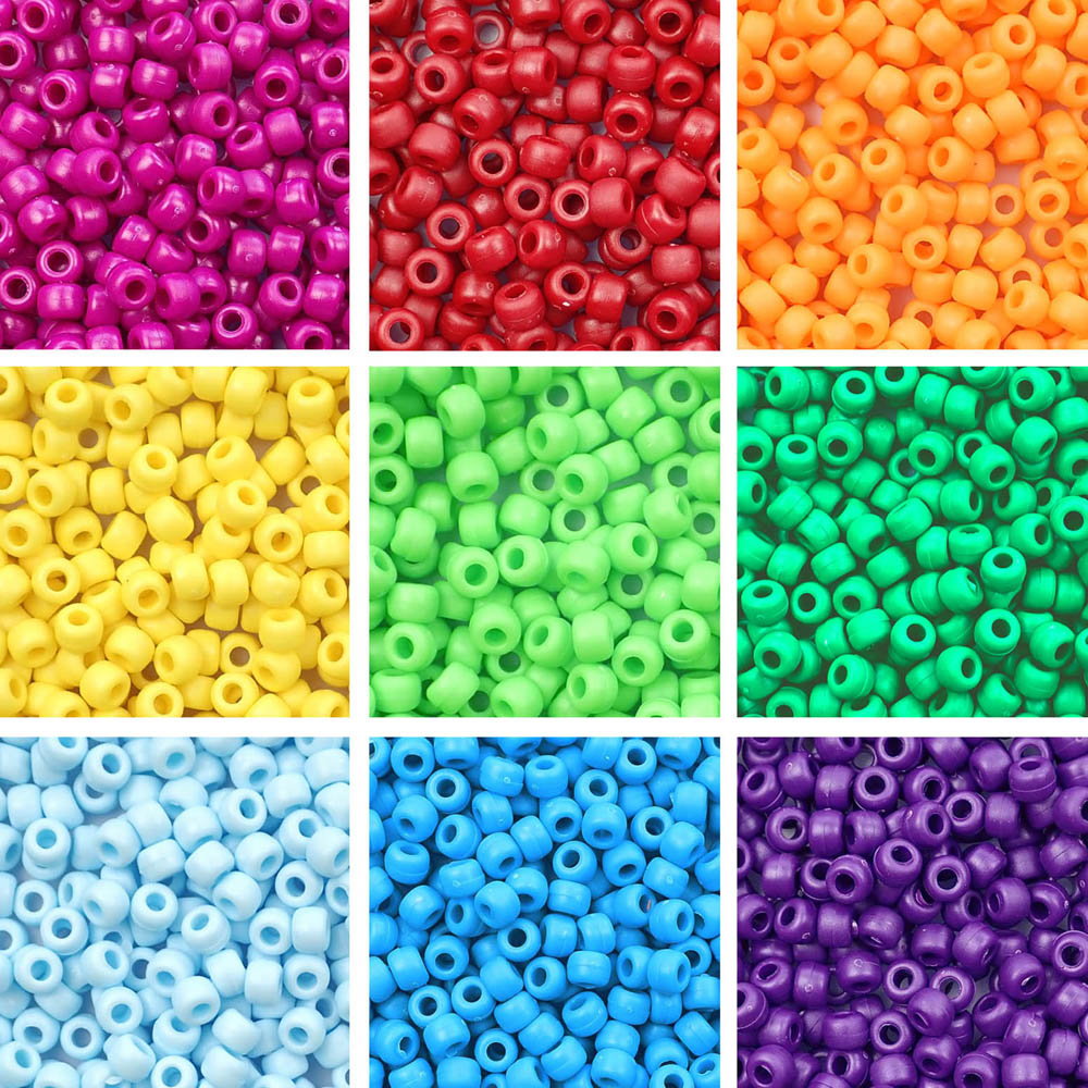 Matte & Frosted Pony Beads for crafts, bracelets, art, fashion, hair ...