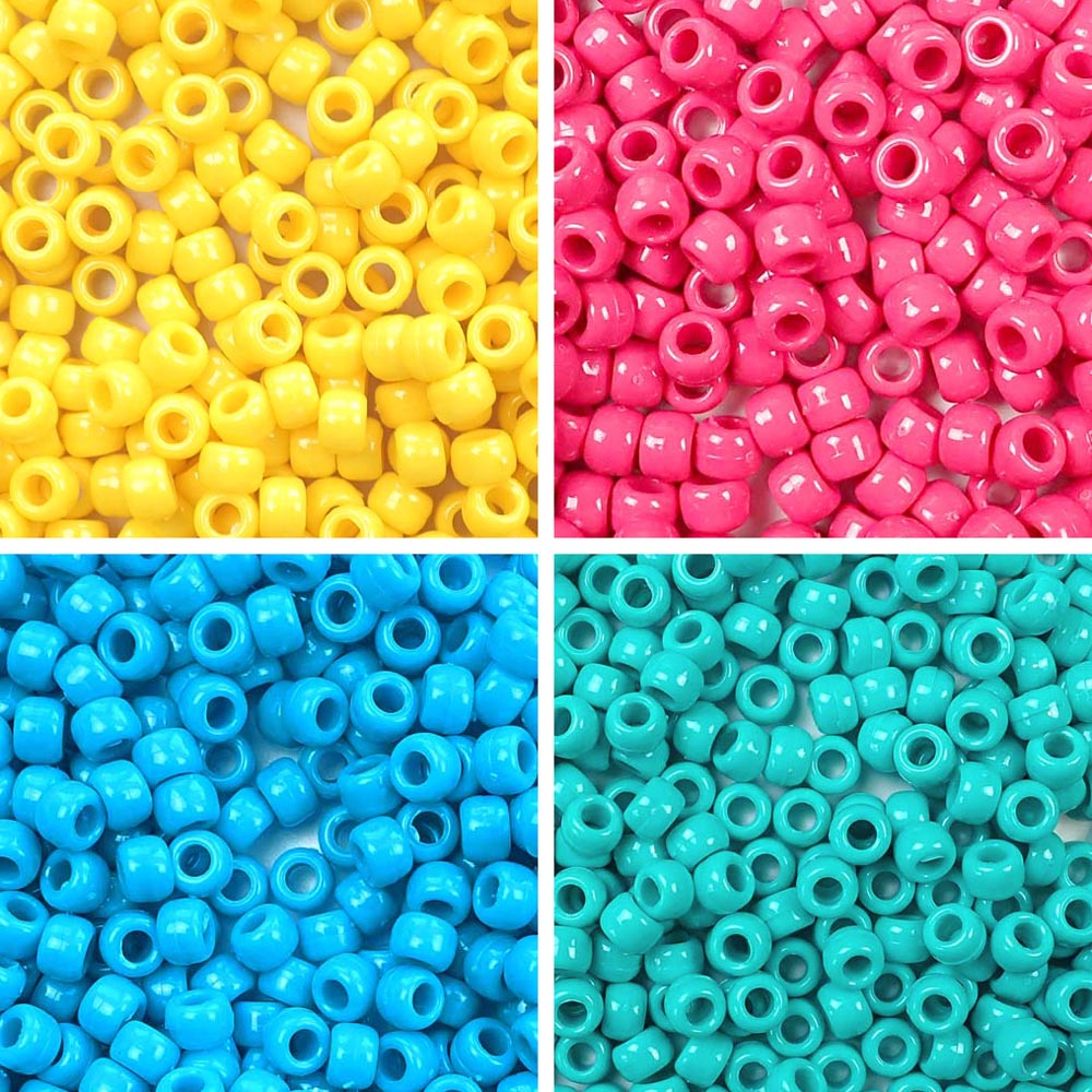 Tropical Opaque Color Kit, Pony Beads 6 x 9mm, Made in the USA - Pony Bead  Store