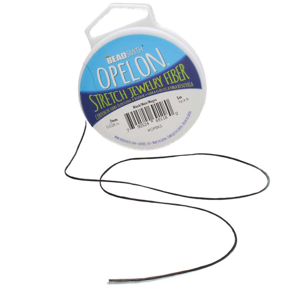 Best Stretch Cord for Bead Bracelets Opelon 0.7mm White or Black 