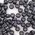 Large Size Plastic Pony Beads  8x11mm, Black Opaque, 250 beads