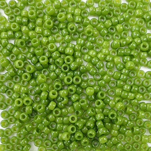6 x 9mm plastic pony beads in jade green