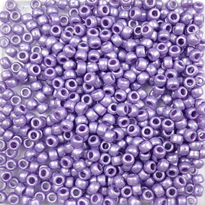 6 x 9mm plastic pony beads in light purple pearl