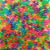 Bright glitter 6 x 9mm Plastic Pony Beads