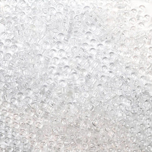 6 x 9mm plastic pony beads in clear