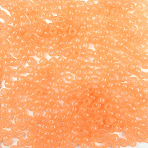 6 x 9mm plastic pony beads in orange glow 