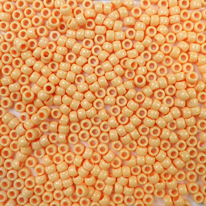 6 x 9mm plastic pony beads in orange sand