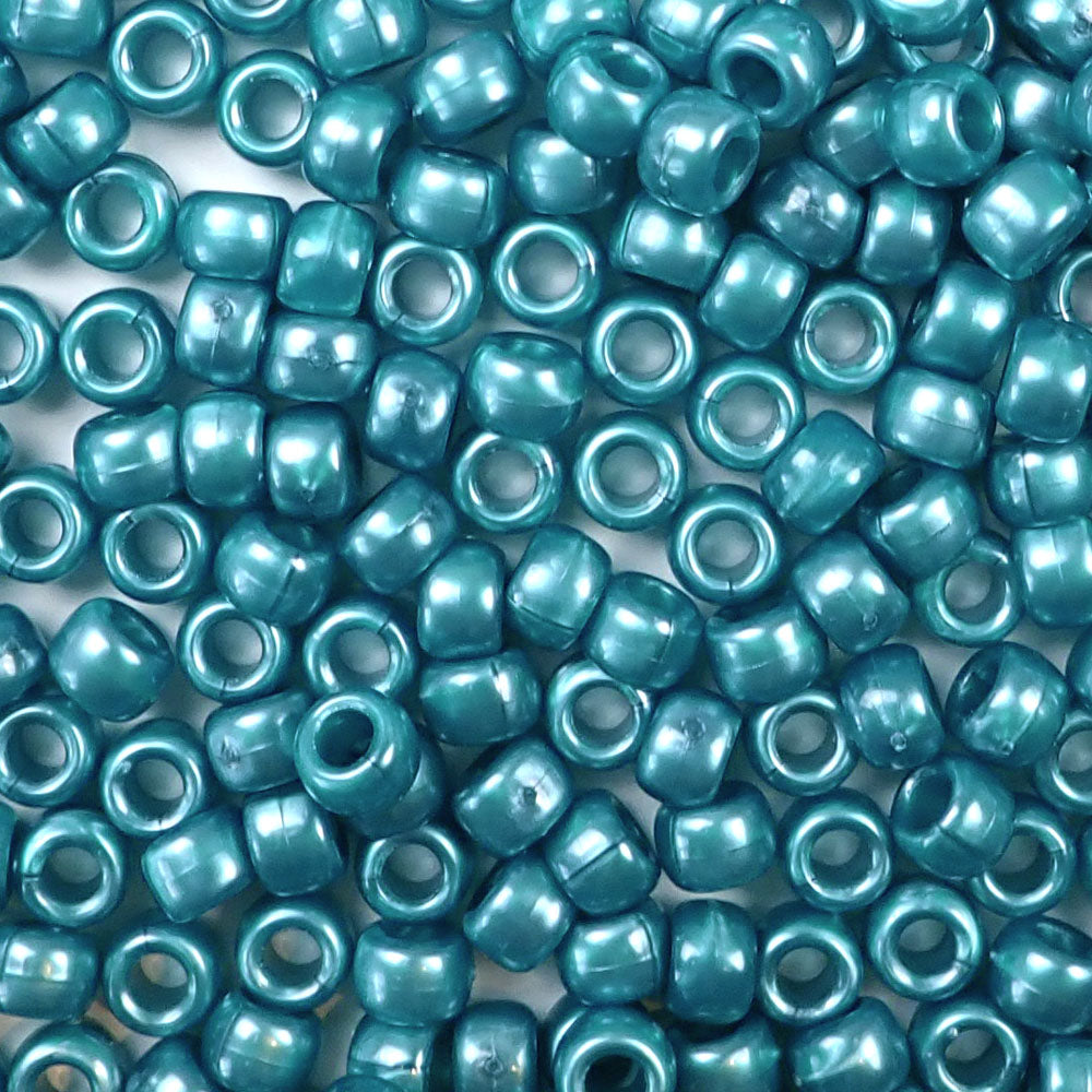 teal pearl pony beads