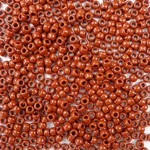 6 x 9mm plastic pony beads in rust