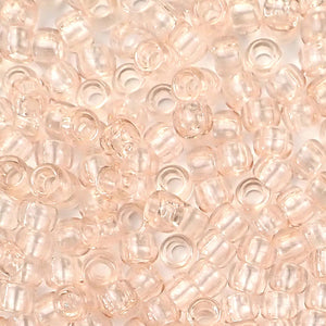 champagne transparent 6 x 9mm plastic pony beads in bulk