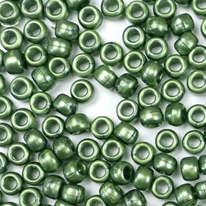 jade pearl 6 x 9mm plastic pony beads in bulk