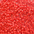 6 x 9mm plastic pony beads in a bright neon red